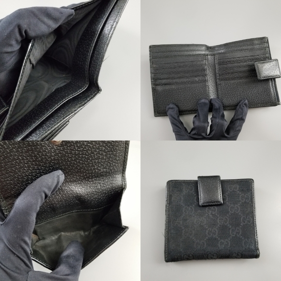 GUCCI GG Vintage Classic Double Sided Flap Wallet Signature Signature Italy - Picture 6 of 16